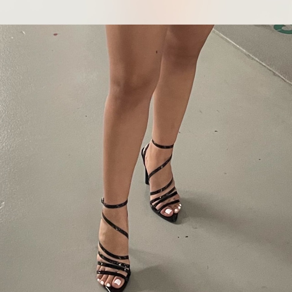 Elegant Black Strappy Heels